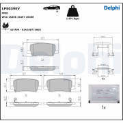 LP5039EV Sada brzdových destiček, kotoučová brzda DELPHI