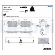 LP5042EV Sada brzdových destiček, kotoučová brzda DELPHI