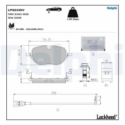 LP5043EV Sada brzdových destiček, kotoučová brzda DELPHI