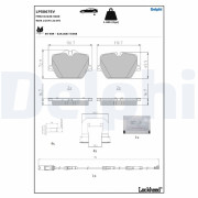 LP5067EV Sada brzdových destiček, kotoučová brzda DELPHI