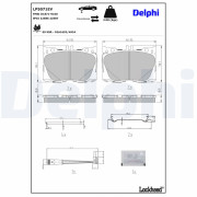 LP5071EV Sada brzdových destiček, kotoučová brzda DELPHI