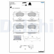 LP5079EV Sada brzdových destiček, kotoučová brzda DELPHI