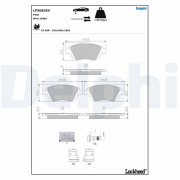 LP5083EV Sada brzdových destiček, kotoučová brzda DELPHI