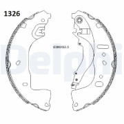 LS2197 Sada brzdových čelistí DELPHI