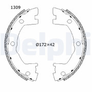 LS2203 Sada brzdových čelistí DELPHI