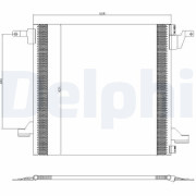 TSP0225434 Kondenzátor, klimatizace DELPHI