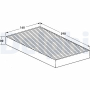 TSP0325076 Filtr, vzduch v interiéru DELPHI