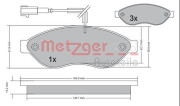 1170073 METZGER sada brzdových platničiek kotúčovej brzdy 1170073 METZGER