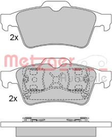 1170080 METZGER sada brzdových platničiek kotúčovej brzdy 1170080 METZGER