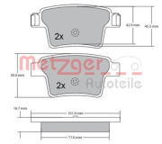 1170092 METZGER sada brzdových platničiek kotúčovej brzdy 1170092 METZGER