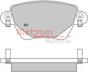 1170096 METZGER sada brzdových platničiek kotúčovej brzdy 1170096 METZGER