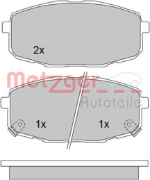 1170097 METZGER sada brzdových platničiek kotúčovej brzdy 1170097 METZGER