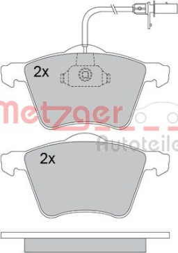 1170104 Sada brzdových destiček, kotoučová brzda METZGER