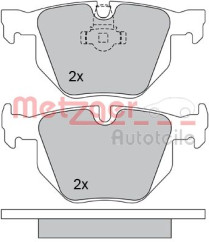 1170105 Sada brzdových destiček, kotoučová brzda METZGER