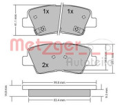 1170134 Sada brzdových destiček, kotoučová brzda GREENPARTS METZGER