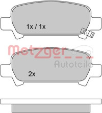 1170167 METZGER sada brzdových platničiek kotúčovej brzdy 1170167 METZGER