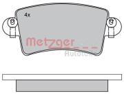 1170171 Sada brzdových destiček, kotoučová brzda METZGER