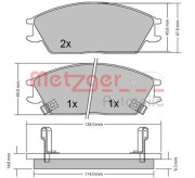 1170224 METZGER sada brzdových platničiek kotúčovej brzdy 1170224 METZGER