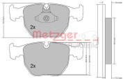 1170238 METZGER sada brzdových platničiek kotúčovej brzdy 1170238 METZGER