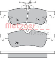 1170247 METZGER sada brzdových platničiek kotúčovej brzdy 1170247 METZGER