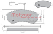 1170248 Sada brzdových destiček, kotoučová brzda METZGER