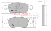 1170265 Sada brzdových destiček, kotoučová brzda GREENPARTS METZGER