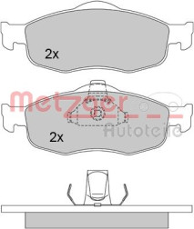 1170273 Sada brzdových destiček, kotoučová brzda METZGER