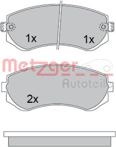 1170317 Sada brzdových destiček, kotoučová brzda METZGER