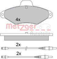 1170319 Sada brzdových destiček, kotoučová brzda METZGER