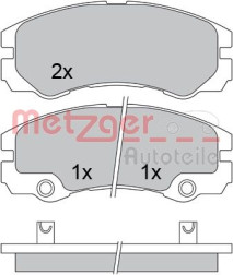 1170363 Sada brzdových destiček, kotoučová brzda METZGER