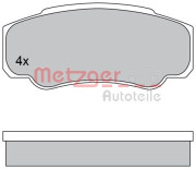 1170381 Sada brzdových destiček, kotoučová brzda METZGER