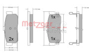 1170387 METZGER sada brzdových platničiek kotúčovej brzdy 1170387 METZGER