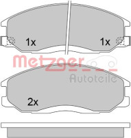 1170402 Sada brzdových destiček, kotoučová brzda METZGER