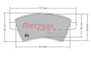 1170442 METZGER sada brzdových platničiek kotúčovej brzdy 1170442 METZGER