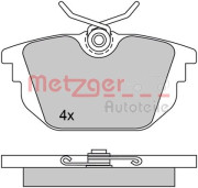 1170497 Sada brzdových destiček, kotoučová brzda METZGER