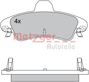 1170531 Sada brzdových destiček, kotoučová brzda METZGER