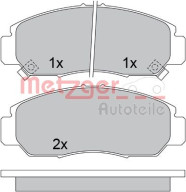 1170536 Sada brzdových destiček, kotoučová brzda GREENPARTS METZGER