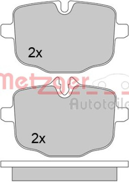 1170565 Sada brzdových destiček, kotoučová brzda GREENPARTS METZGER