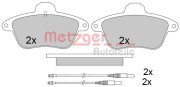 1170575 METZGER sada brzdových platničiek kotúčovej brzdy 1170575 METZGER