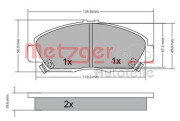 1170576 METZGER sada brzdových platničiek kotúčovej brzdy 1170576 METZGER