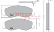 1170595 METZGER sada brzdových platničiek kotúčovej brzdy 1170595 METZGER