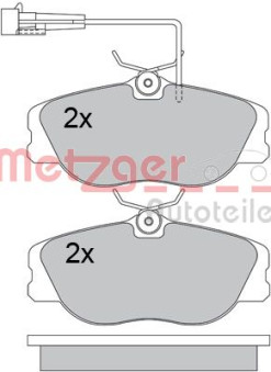 1170602 Sada brzdových destiček, kotoučová brzda METZGER