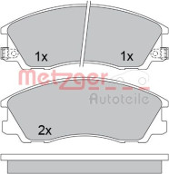 1170611 METZGER sada brzdových platničiek kotúčovej brzdy 1170611 METZGER