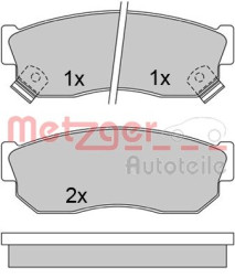 1170641 Sada brzdových destiček, kotoučová brzda METZGER