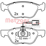 1170647 METZGER sada brzdových platničiek kotúčovej brzdy 1170647 METZGER