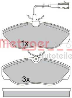 1170665 METZGER sada brzdových platničiek kotúčovej brzdy 1170665 METZGER