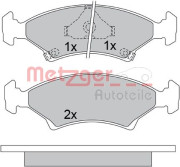 1170666 Sada brzdových destiček, kotoučová brzda METZGER