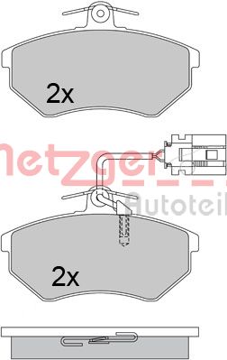 1170674 METZGER sada brzdových platničiek kotúčovej brzdy 1170674 METZGER