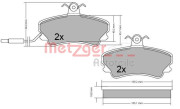 1170677 Sada brzdových destiček, kotoučová brzda METZGER