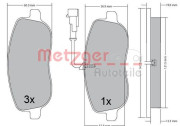 1170683 METZGER sada brzdových platničiek kotúčovej brzdy 1170683 METZGER